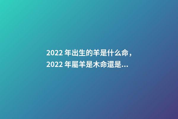 2022 年出生的羊是什么命，2022 年屬羊是木命還是金命 2022年屬馬五行屬什么，2022年屬馬的是木命還是金命-第1張-觀點-玄機派